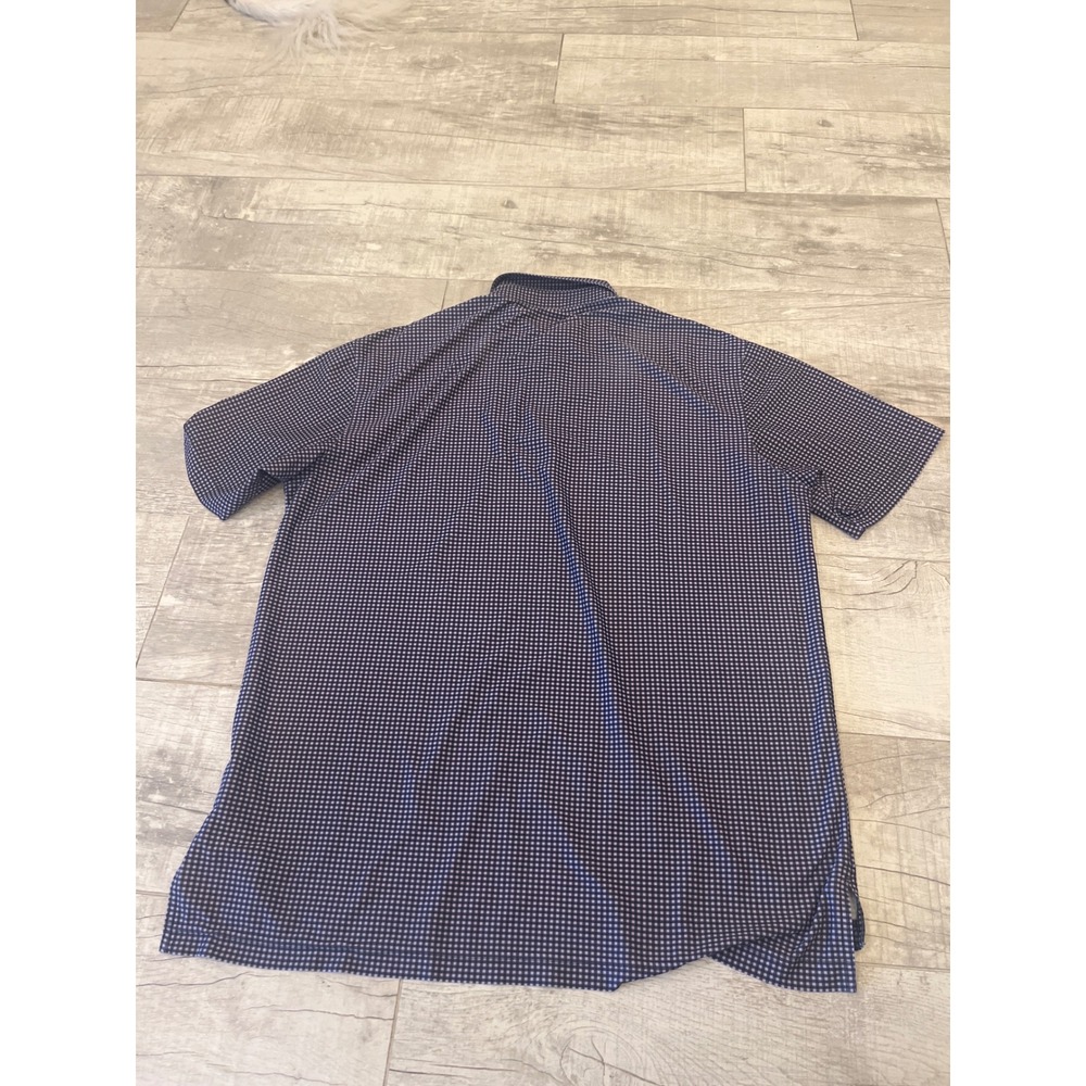 Peter Millar Mens Large Gingham Polo Shirt Summer Comfort Short Sleeve Button Up - Picture 7 of 8